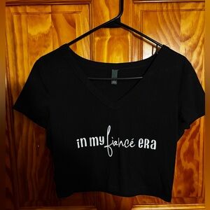 Black Graphic Tee - In My Fiancé Era